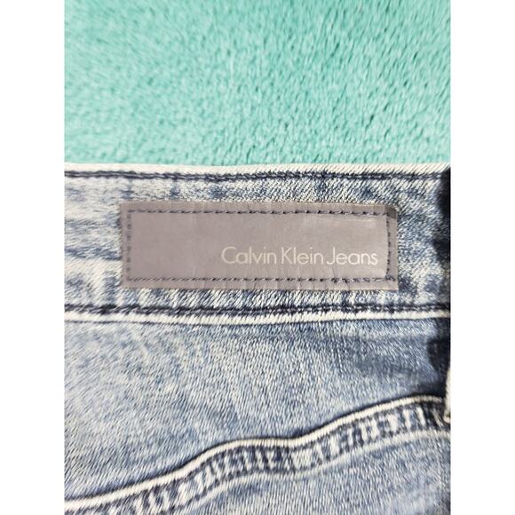 Calvin Klein Jeans Size 6 Womens Blue Pants Stretch Mid Rise Slim Boyfriend - Picture 12 of 13
